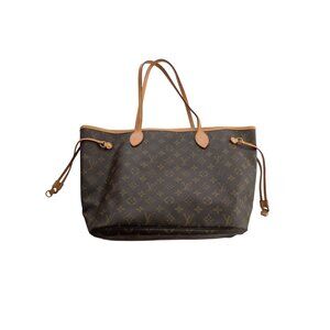 Louis Vuitton Monogram Neverfull MM Tote Bag PLUS Clemence Wallet